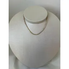 Colar Choker Riviera Zirc么nia, Banhado A Ouro 18k Cor Dourado Foto mini 4