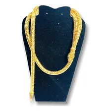 Colar Cobra Serpente Com Strass Fecho Imã Cor Dourado Foto mini 1