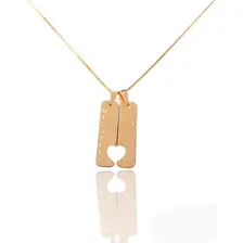 Colar Com Nome Personalizado Amor Em Pingente Ouro 18k Cor Dourado Foto mini 1