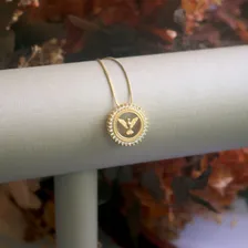 Colar Com Pingente Espirito Santo Banhado A Ouro 18k Foto mini  2