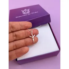 Colar Com Pingente Fada Sininho Tinker Bell 45cm Prata 925 Cor Cinza Foto mini  3
