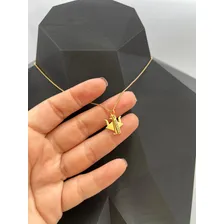 Colar Com Pingente Recursos Humanos Rh 45cm Banhado A Ouro Cor Dourado Foto mini  2