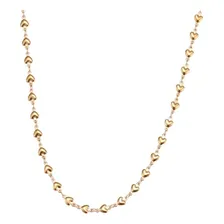 Colar Coração Dourado Aço Feminino Presente Amiga Namorada Foto  mini 1