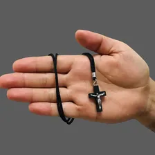 Colar Cordão Masculino Cruz Crucifixo Com Cristo Foto mini 4