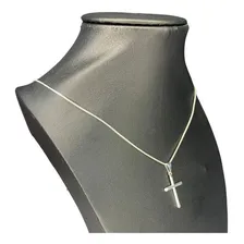 Colar Cordão Prata 925 Corrente Veneziana + Pingente Cruz Cor Prata 925 LegÃtima + Pingente Foto mini 2