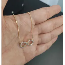 Colar Corrente Infinito Semijoia Banhado No Ouro 18k Foto mini 3