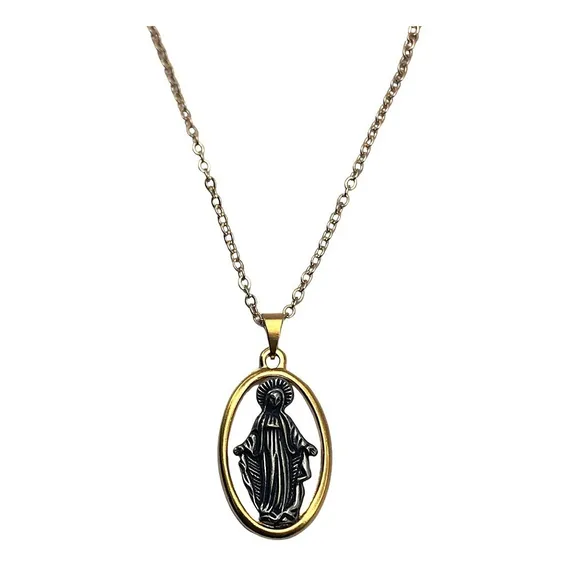 Colar Corrente Pingente N Senhora Graças Medalha Milagrosa Foto 1