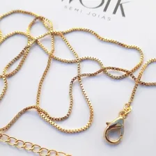 Colar Corrente Veneziana Banhado A Ouro 18k 45cm Cor Amarelo Foto mini 2