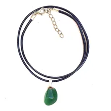Colar Cristal Pedra Natural Quartzo Verde Signos Câncer 450 Foto mini 1