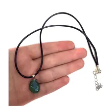 Colar Cristal Pedra Natural Quartzo Verde Signos Câncer 450 Foto mini 2