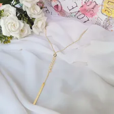 Colar Cumprido Com Mini Perolas E Fio Foto mini 3