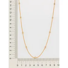 Colar Da Rommanel Folheada A Ouro 18k Com Bolas 530290 Foto mini  2