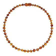 Colar De Ambar Adulto Baroque Cognac 45cm - Ambar Baby Care Foto mini 1