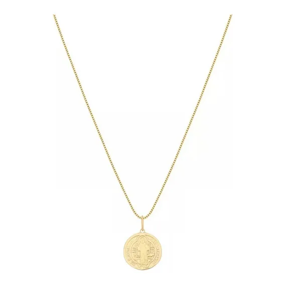 Colar De São Bento Folheado A Ouro Semi Joias Cor Dourado Foto 1