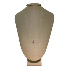 Colar Diamantado Prata 925 Zircônia Cor Rubi Foto  mini 1