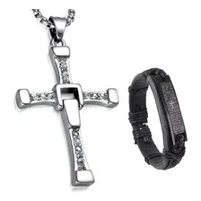 Colar Dominic Toretto Velozes E Furiosos Crucifixo Cor Prateado Foto mini 1