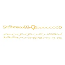 Colar Duplo Folheado Ouro 18k Corações Delicados Fofo 531131 Cor Dourado Foto mini 4