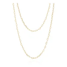 Colar Duplo Folheado Ouro 18k Corações Delicados Fofo 531131 Cor Dourado Foto mini 1