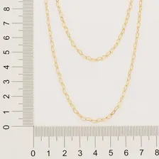 Colar Duplo Folheado Ouro 18k Corações Delicados Fofo 531131 Cor Dourado Foto mini 3