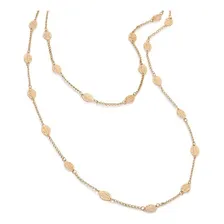 Colar Duplo Rommanel Folheado Ouro 18k Folhas Vazadas Lindo 531123 Cor Dourado Foto mini 1