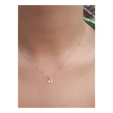 Colar E Brinco Ponto De Luz De Zircônoa Banhado A Ouro 18k Foto mini  3