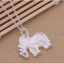 Colar Elefante Banhado Prata Presente Mãe Namorada Esposa Cor Prateado Foto mini 4