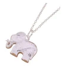 Colar Elefante Banhado Prata Presente Mãe Namorada Esposa Cor Prateado Foto mini 2