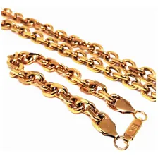 Colar Elo Cadeado Banhado A Ouro 18k 10mm 70cm Foto mini  3