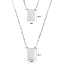 Colar Escapulário Aço Inox Proteção Orixá Xangô Cor Prateado Foto mini 2