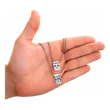 Colar Escapulário Aço Inox Proteção Orixá Xangô Cor Prateado Foto mini 3
