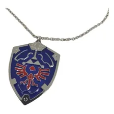 Colar Escudo De Legend Of Zelda Ocarine Of Time Link Cor Azul Foto  mini 1