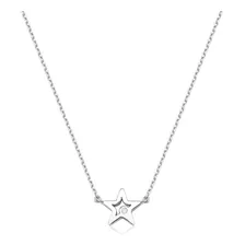 Colar Estrela Com Diamante Delicado Em Ouro Branco 18k Foto  mini 1