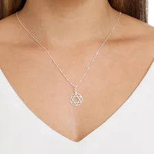 Colar Estrela De Davi Prata 925 Foto mini  3