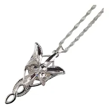 Colar Estrela Vespertina De Arwen Senhor Dos Anéis Prateado Foto mini 3