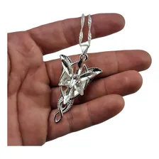 Colar Estrela Vespertina De Arwen Senhor Dos Anéis Prateado Foto mini 4