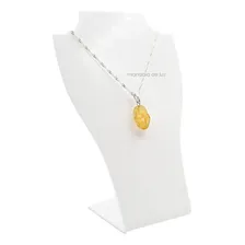 Colar Feminino De Citrino Pedra Cristal Folheado A Prata Foto mini 1