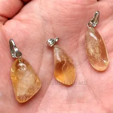 Colar Feminino De Citrino Pedra Cristal Folheado A Prata Foto mini 4