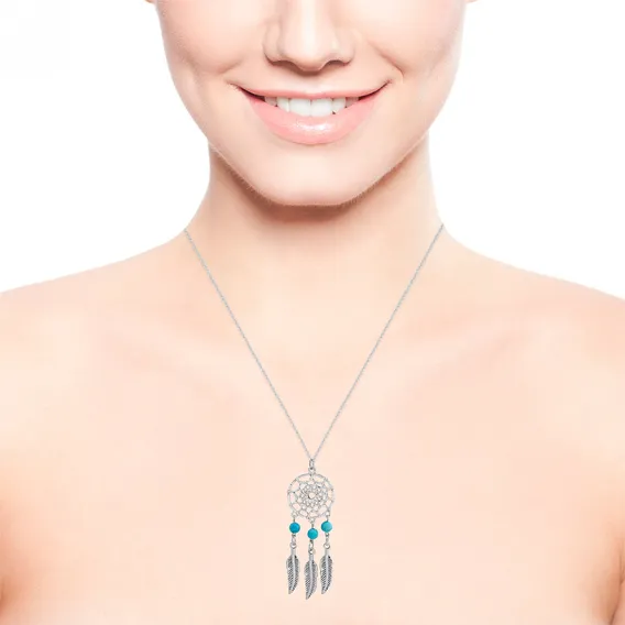 Colar Feminino Gargantilha Mandala Hippie Prateado Sonhos Foto 1