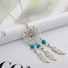 Colar Feminino Gargantilha Mandala Hippie Prateado Sonhos Foto mini 4