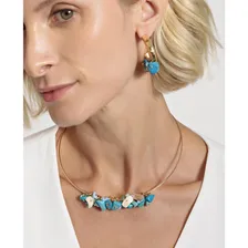 Colar Feminino Gargantinha Pedra Turquesa Sea Breeze Foto mini 4