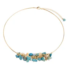 Colar Feminino Gargantinha Pedra Turquesa Sea Breeze Foto  mini 1