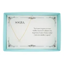 Colar Feminino Ouro 18k Folheado Sogra Presente Natal Cor Colar Pedra Foto mini 2