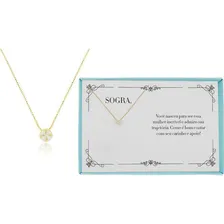 Colar Feminino Ouro 18k Folheado Sogra Presente Natal Cor Colar Pedra Foto mini 1