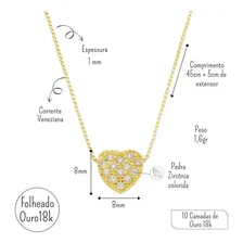 Colar Feminino Ouro18k Folheado Cunhada Presente Aniversário Foto mini 3
