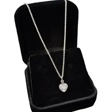 Colar Feminino Ponto De Luz Brilhante 100% Prata 925 Pura Cor Prateado Foto  mini 1