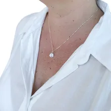 Colar Feminino Ponto De Luz Prata 925 + Caixinha Foto mini 2