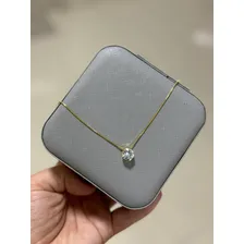 Colar Feminino Ponto De Luz Zircônia Folheado A Ouro18k Cor Dourado Foto mini 4