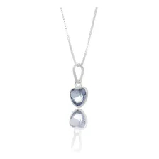 Colar Feminino Prata 925 Delicado Pingente Zircônia Foto  mini 1