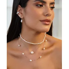 Colar Feminino Prata 925 Pingente De Pérola Cor Prateado Foto mini 4
