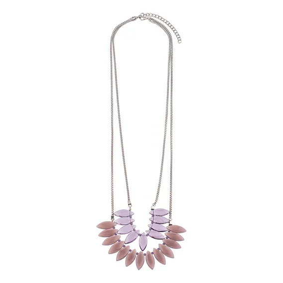 Colar Feminino Purple Prateado Foto 1